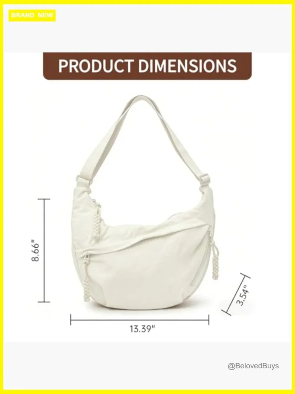 Nylon Slouchy Crescent Hobo Bag Crossbody Shoulder Tote Lightweight Travel Purse